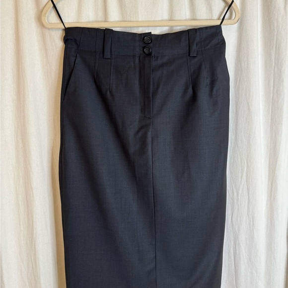 Gerard Darel Dark Wool Blend Skirt - Picture 1 of 5